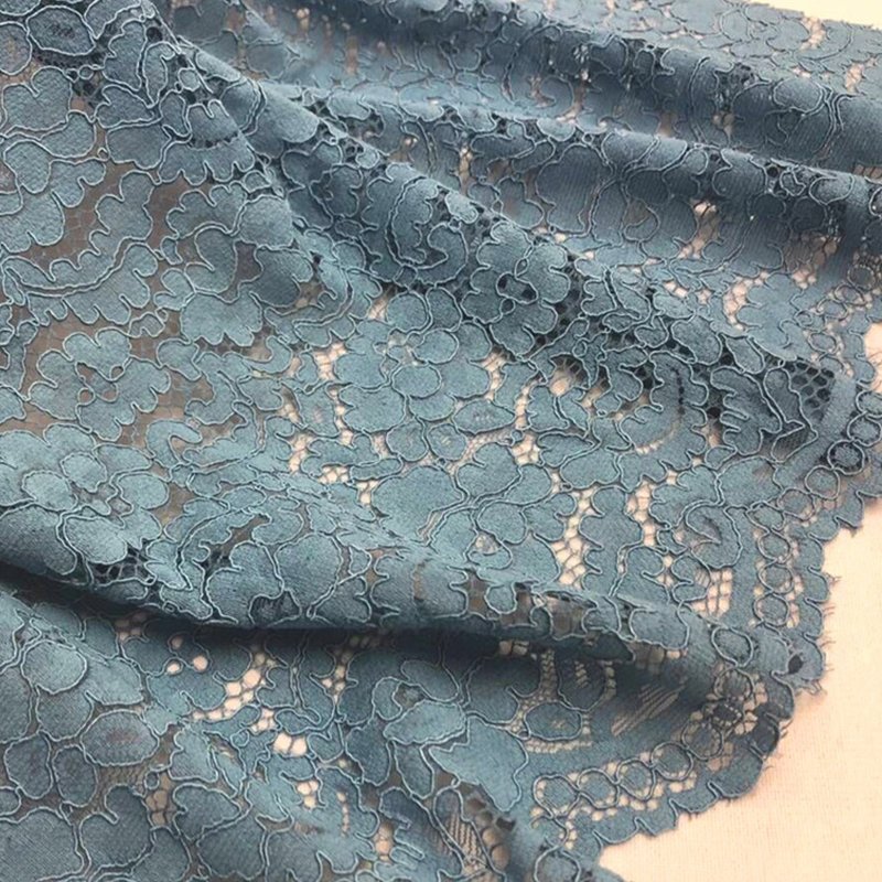 Scallop Edge Wave Lace Fabric for Women's Wear Wholesale Supplier 15