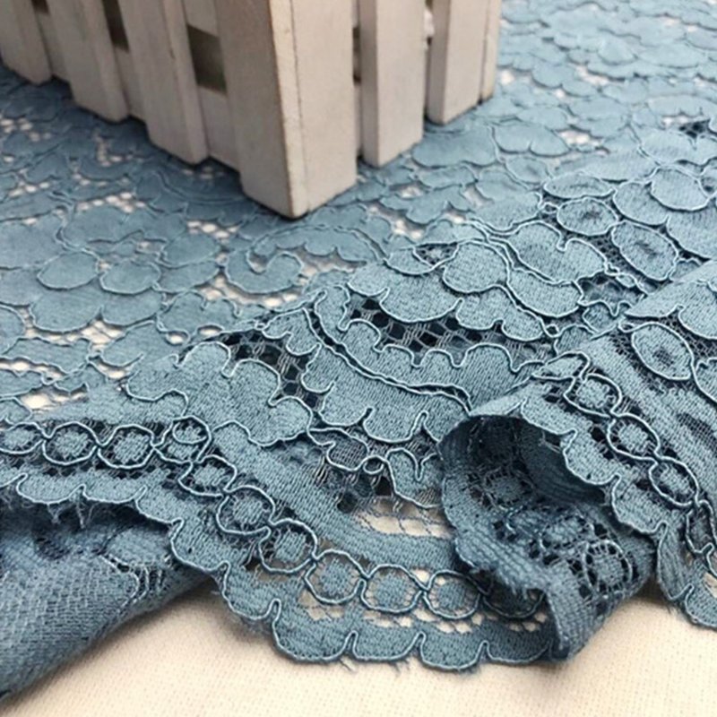 Scallop Edge Wave Lace Fabric for Women's Wear Wholesale Supplier 16