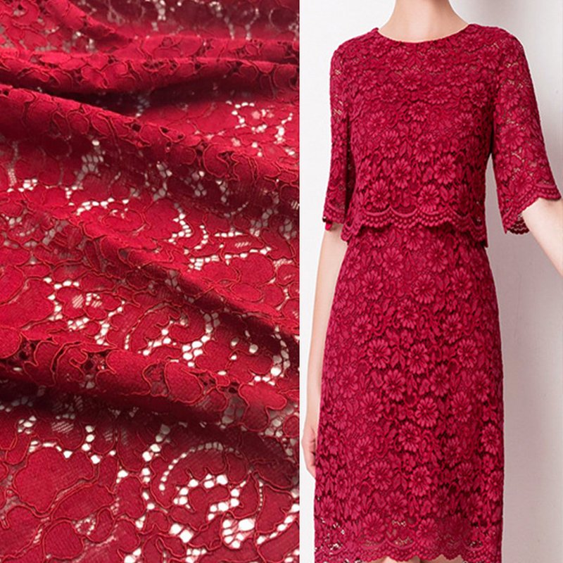 Scallop Edge Wave Lace Fabric for Women's Wear Wholesale Supplier