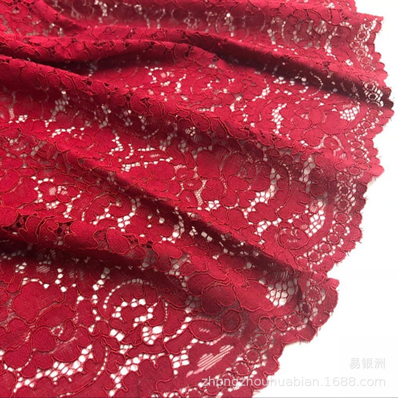 Scallop Edge Wave Lace Fabric for Women's Wear Wholesale Supplier 24