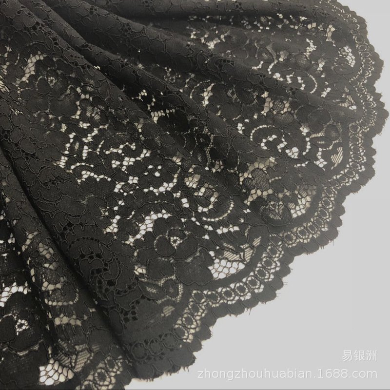 Scallop Edge Wave Lace Fabric for Women's Wear Wholesale Supplier 27