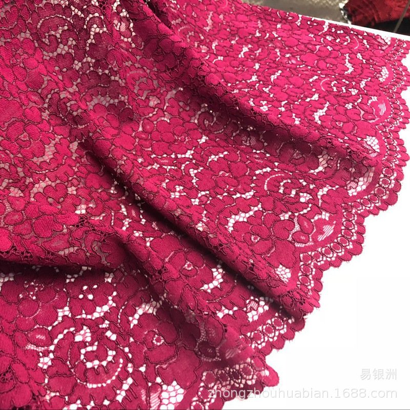 Scallop Edge Wave Lace Fabric for Women's Wear Wholesale Supplier 28