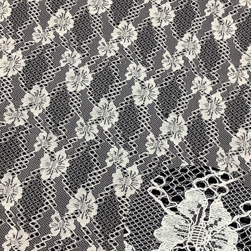 Lace Fabric Dress Black Nylon for Women's Wear Wholesale Supplier 6