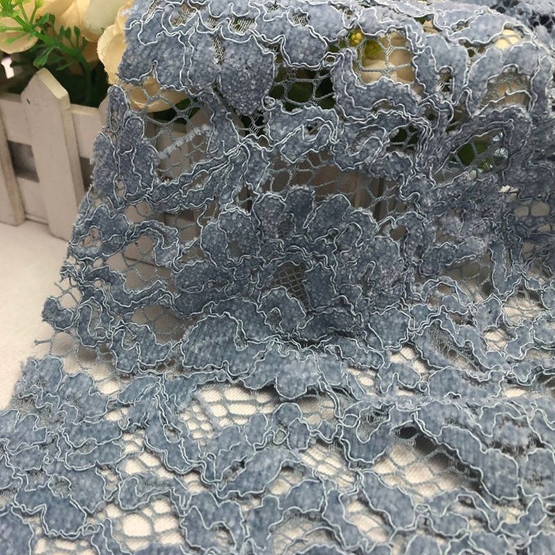Dress Cutwork Polyester Brushed Lace Fabric for Women's Wear Wholesale 4
