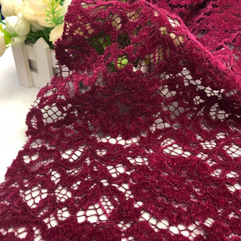 Dress Cutwork Polyester Brushed Lace Fabric for Women's Wear Wholesale 9
