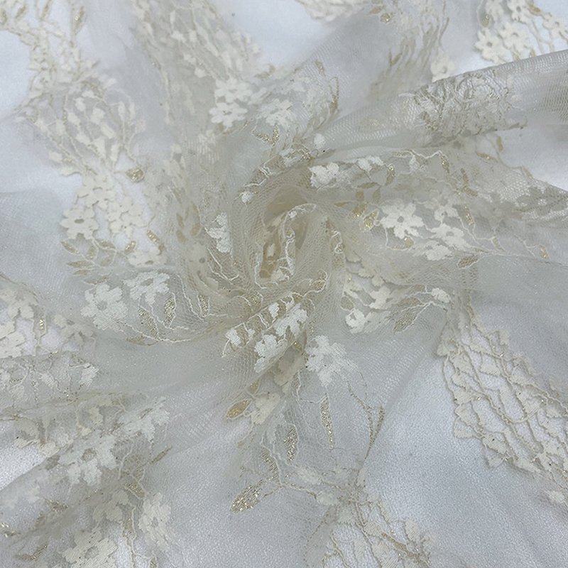 Eyelet Jacquard Kids Nylon Foil Lace Fabric for Women's Wear Wholesale 6