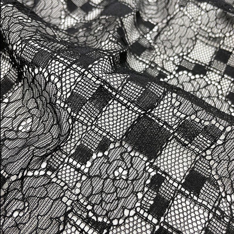 Lace Fabric Dress Geometric Nylon for Women's Wear Wholesale Supplier 3