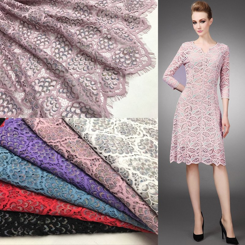 Lace Fabric Dress Cutwork Nylon for Women's Wear Wholesale Supplier 19