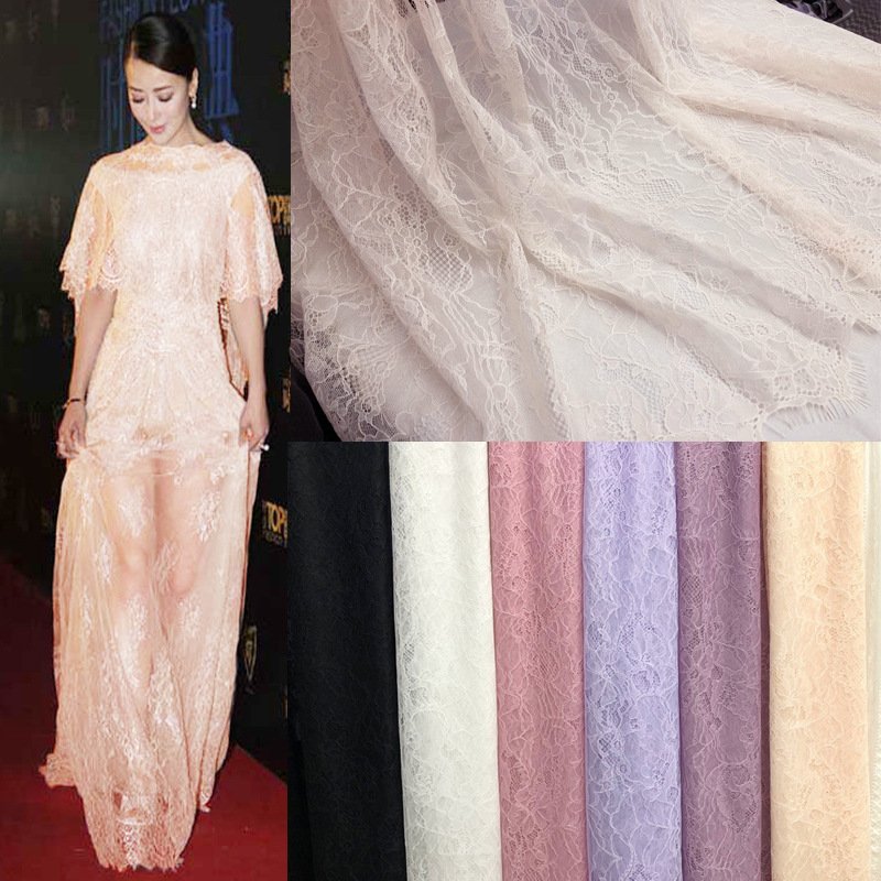 Dress Bridal Warp Knit Lace Fabric for Women's Wear Wholesale Supplier 16