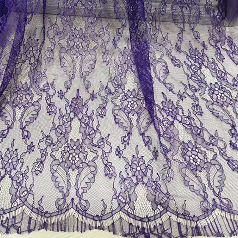 Semi-Sheer Cutwork Sheer Lace Fabric for Women's Wear Wholesale Suppli 7