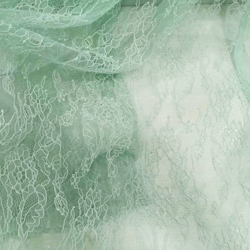 Semi-Sheer Cutwork Sheer Lace Fabric for Women's Wear Wholesale Suppli 9