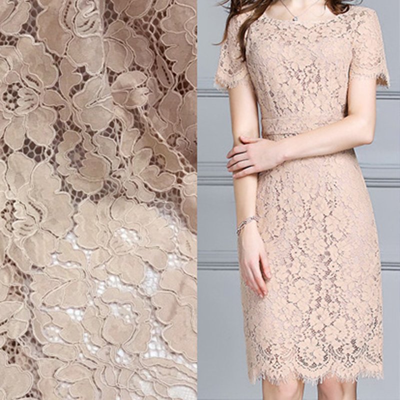 Eyelash Lace Lace Fabric Placement Floral for Apparel Wholesale Suppli