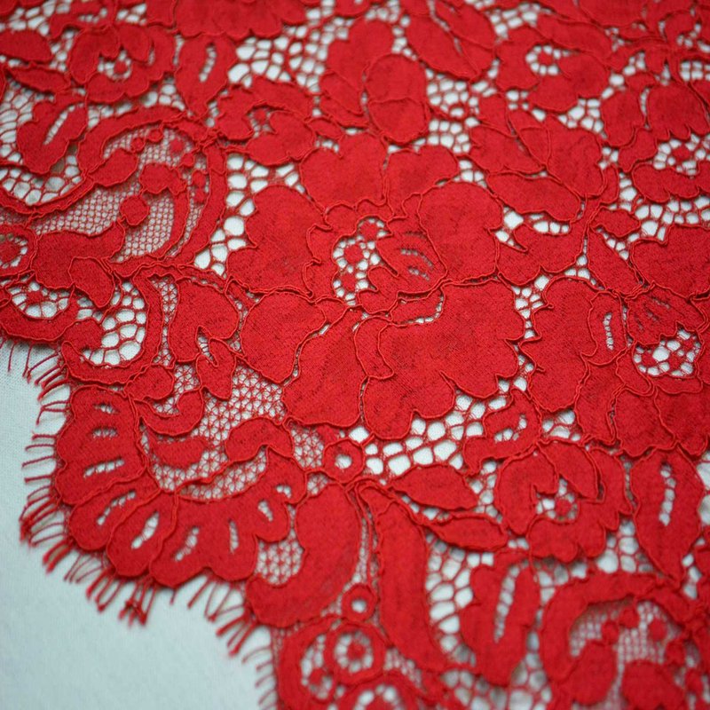 Eyelash Lace Lace Fabric Placement Floral for Apparel Wholesale Suppli 24