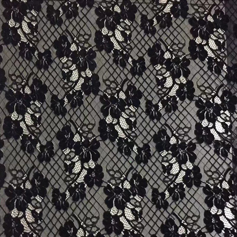 Dress Lace Trim Polyester Brushed Lace Fabric for Women's Wear Wholesa