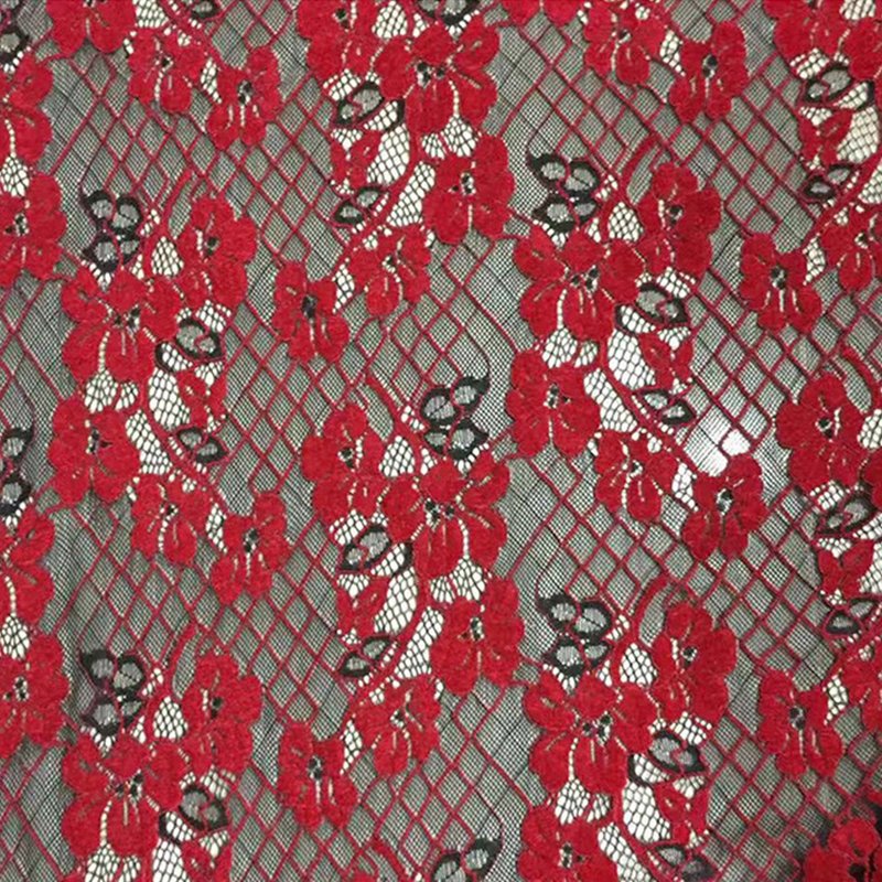 Dress Lace Trim Polyester Brushed Lace Fabric for Women's Wear Wholesa 12