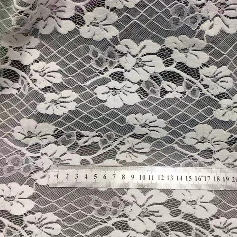 Dress Lace Trim Polyester Brushed Lace Fabric for Women's Wear Wholesa 13