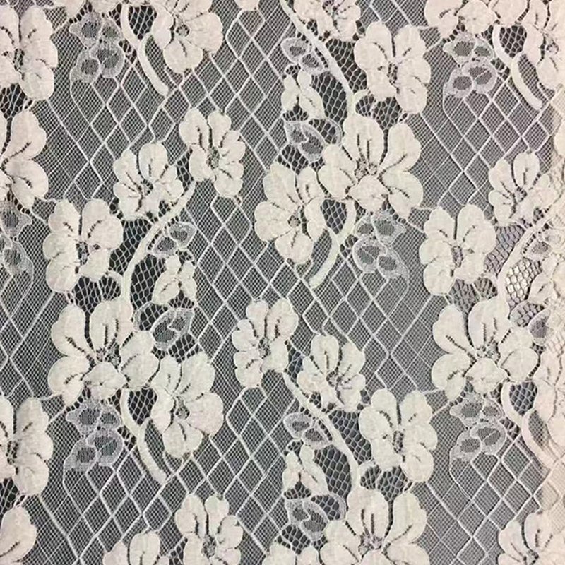 Dress Lace Trim Polyester Brushed Lace Fabric for Women's Wear Wholesa