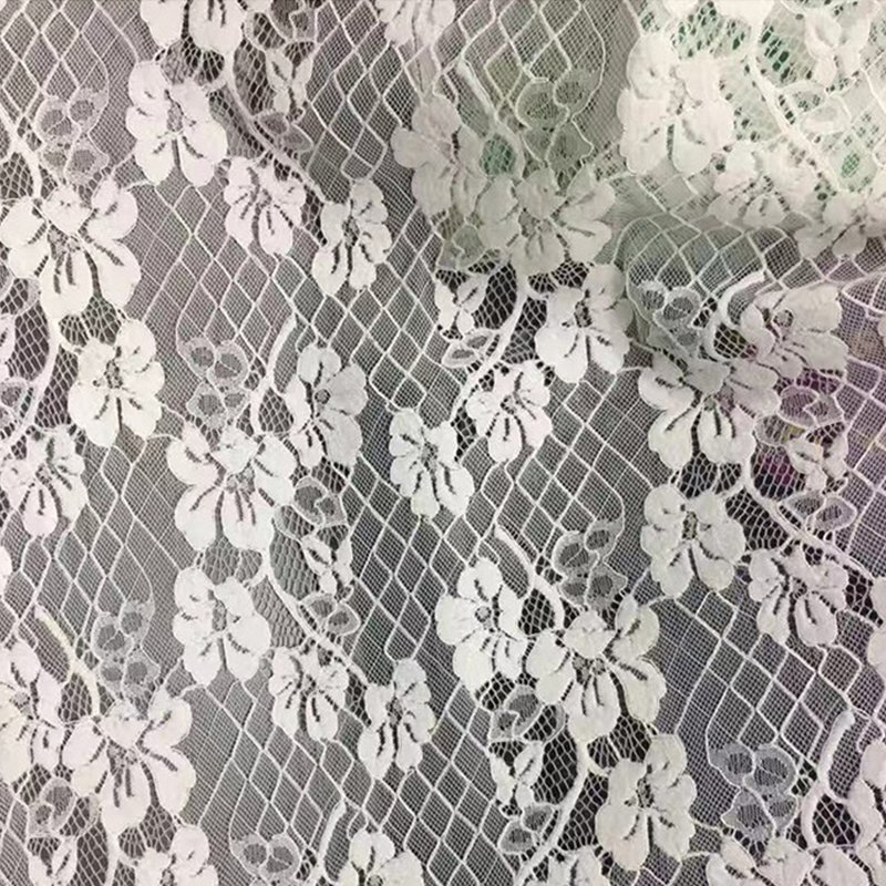 Dress Lace Trim Polyester Brushed Lace Fabric for Women's Wear Wholesa 3