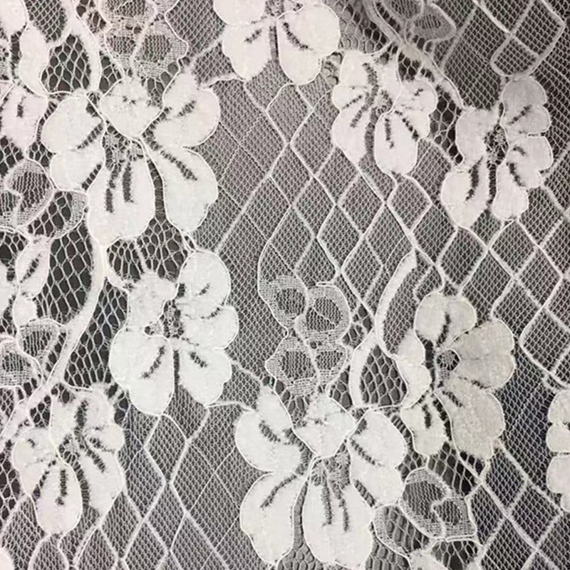 Dress Lace Trim Polyester Brushed Lace Fabric for Women's Wear Wholesa 4
