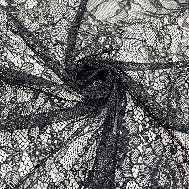 Lace Fabric Peony Plum Blossom Nylon Warp Knit for Women's Wear Wholes