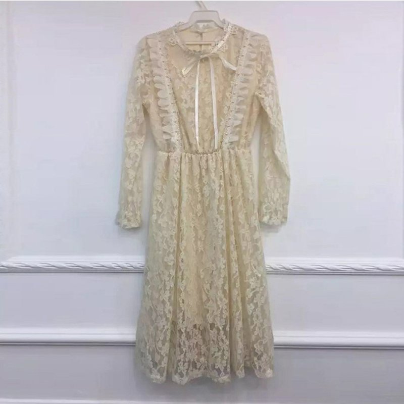 Placement Floral Dress Floral Nylon Lace Fabric for Women's Wear Whole