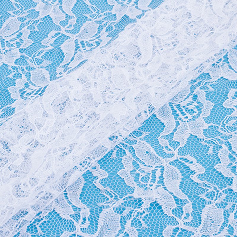 Lace Trim Lotus Polyester Warp Knit Lace Fabric for Apparel Wholesale