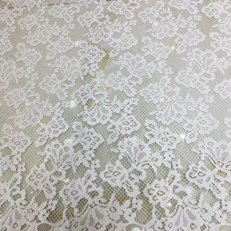 Lace Trim Cutwork Floral Polyester Lace Fabric for Apparel Wholesale S