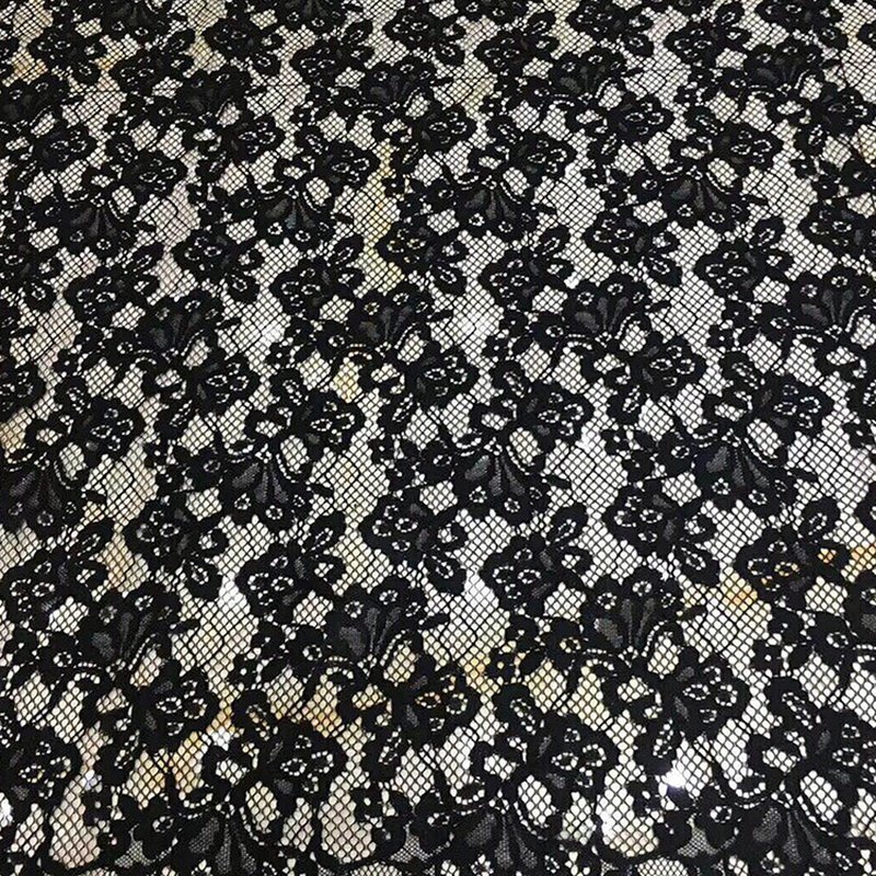 Lace Trim Cutwork Floral Polyester Lace Fabric for Apparel Wholesale S
