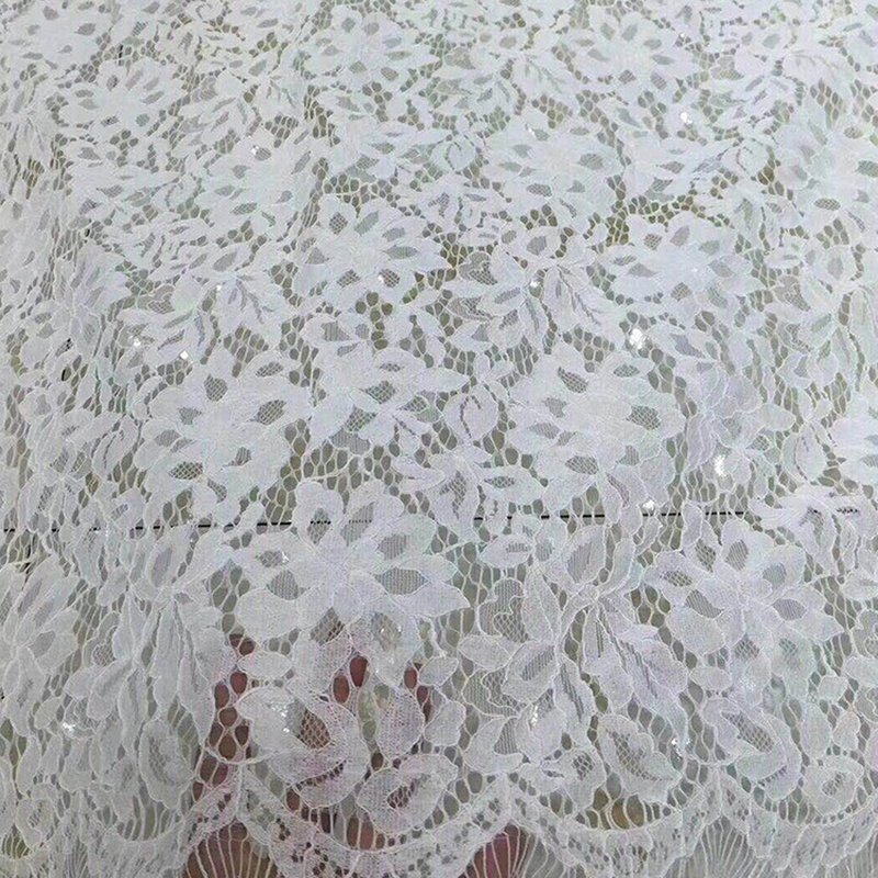 Lace Fabric Placement Floral Eyelash Nylon for Women's Wear Wholesale