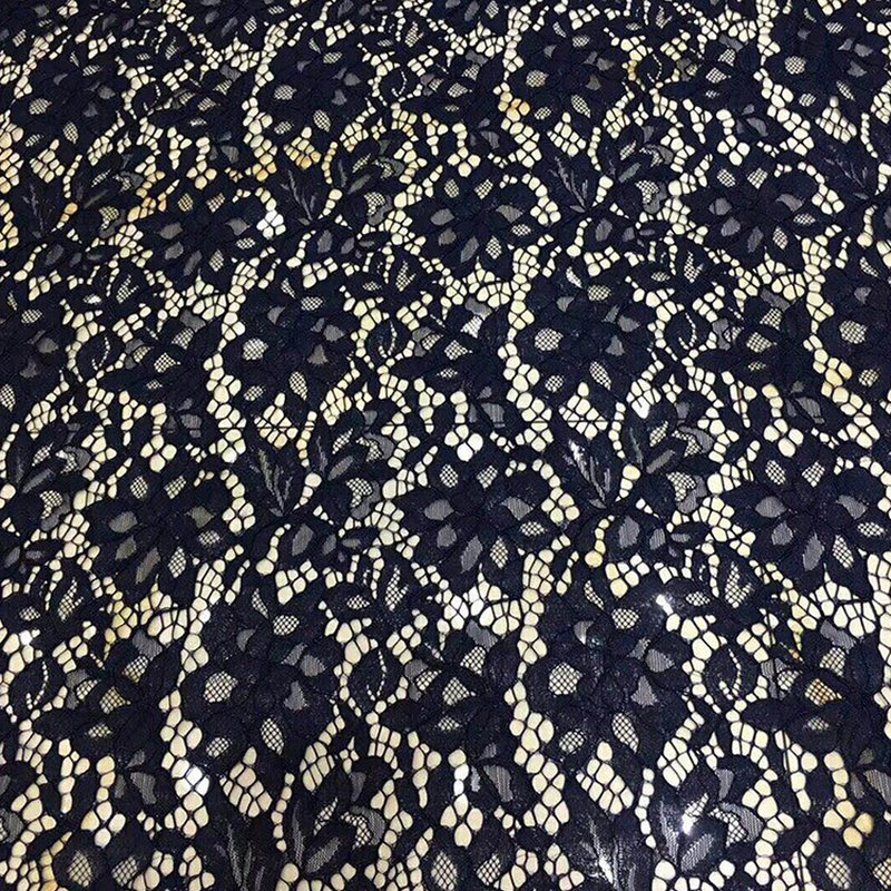 Lace Fabric Placement Floral Eyelash Nylon for Women's Wear Wholesale