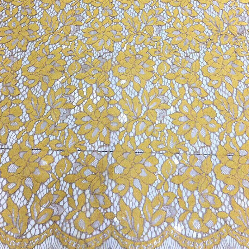 Lace Fabric Placement Floral Eyelash Nylon for Women's Wear Wholesale 3