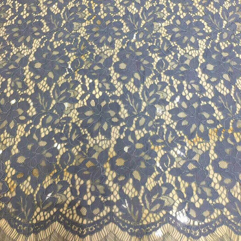 Lace Fabric Placement Floral Eyelash Nylon for Women's Wear Wholesale 4