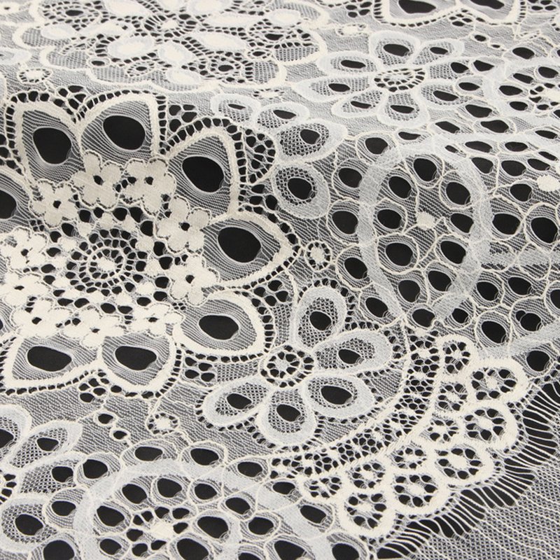 Lace Fabric Eyelash Cutwork Nylon for Women's Wear Wholesale Supplier 5