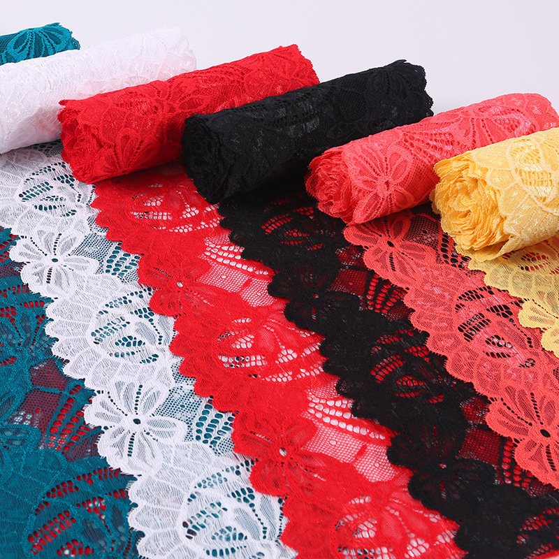 Lace Trim Nylon Warp Knit Lace Fabric for Apparel Wholesale Supplier