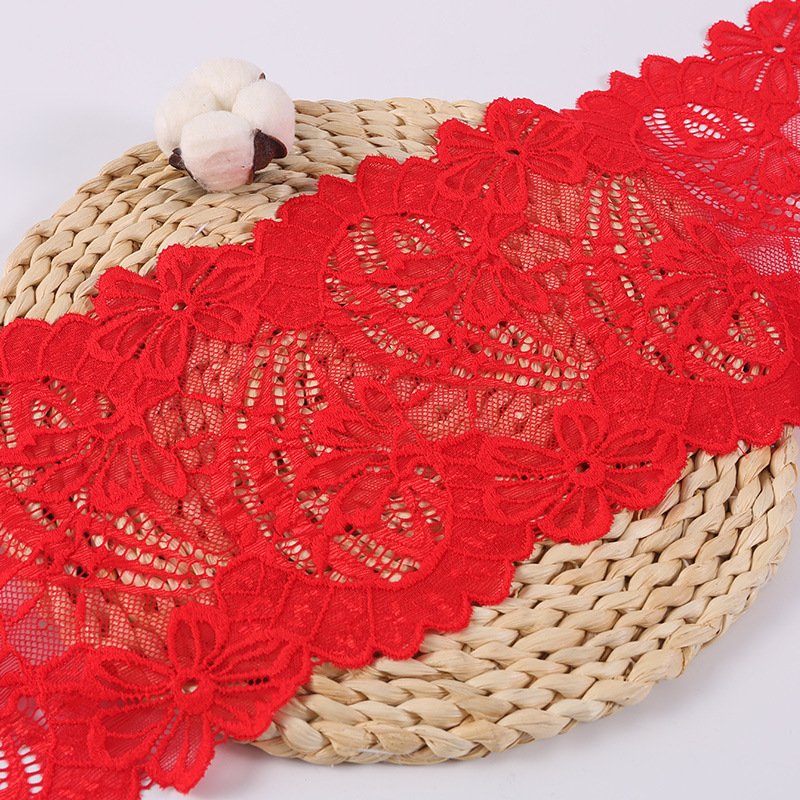 Lace Trim Nylon Warp Knit Lace Fabric for Apparel Wholesale Supplier 11
