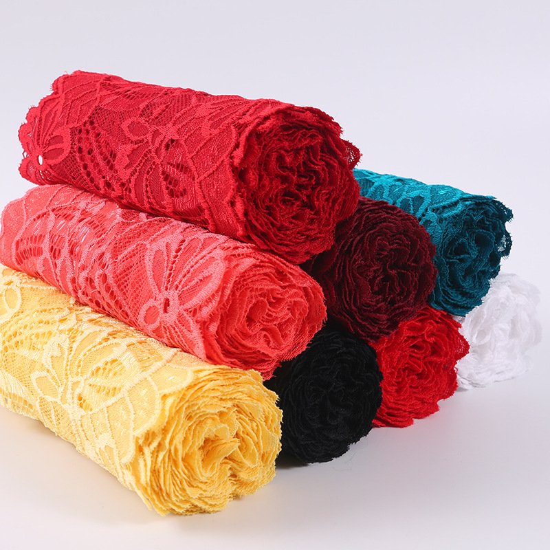 Lace Trim Nylon Warp Knit Lace Fabric for Apparel Wholesale Supplier