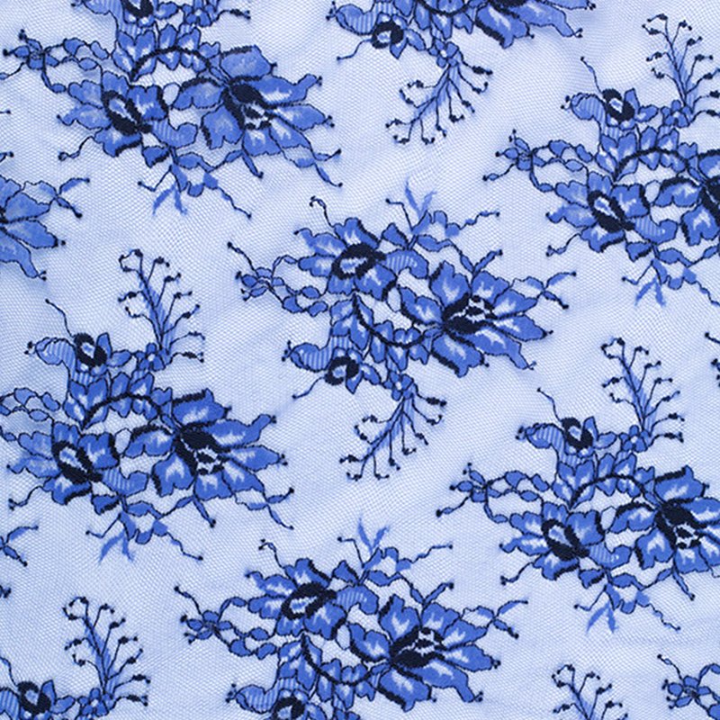 Peony Dress Floral Polyester Warp Knit Lace Fabric for Women's Wear Wh