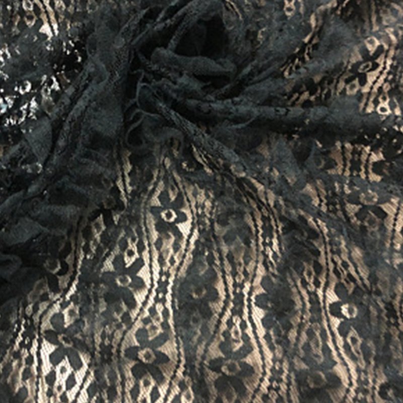 Lace Fabric Dress Floral Nylon Warp Knit for Women's Wear Wholesale Su