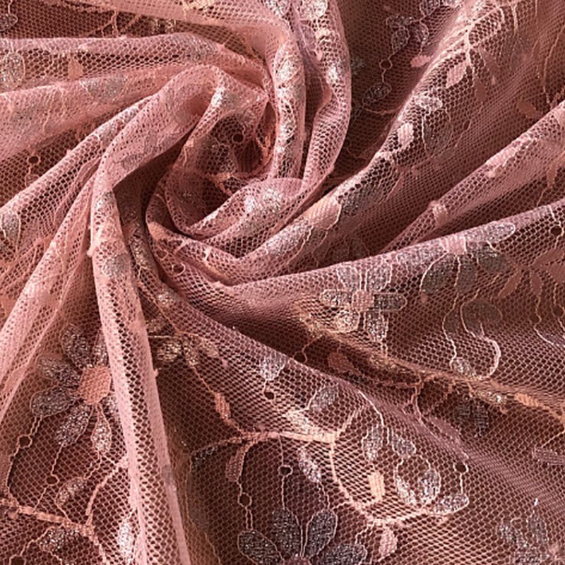 Lace Fabric Lurex Dress Nylon Warp Knit for Women's Wear Wholesale Sup