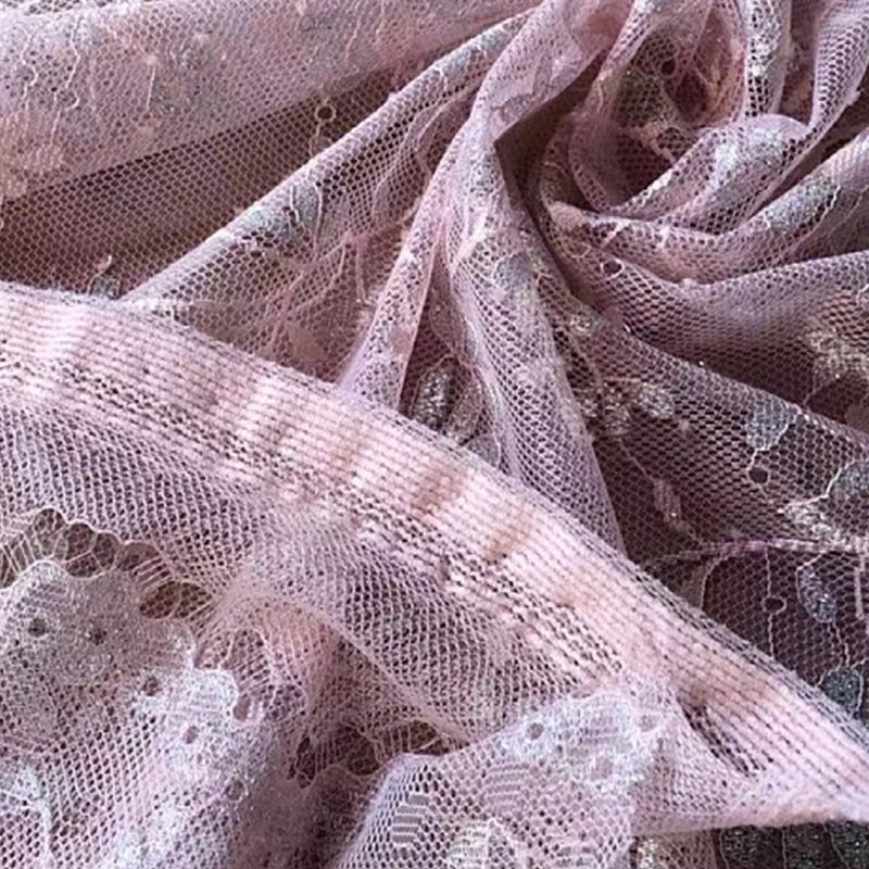 Lace Fabric Lurex Dress Nylon Warp Knit for Women's Wear Wholesale Sup 9