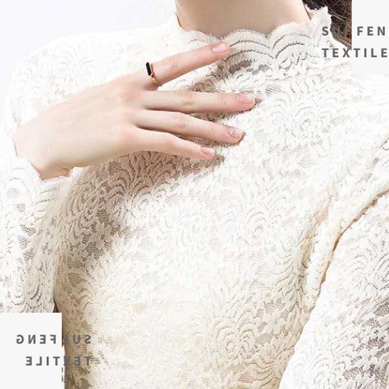 Lace Fabric Dress Bridal Nylon Warp Knit for Women's Wear Wholesale Su