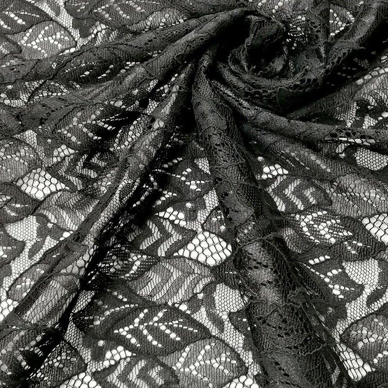 Lace Fabric Leaf Cutwork Nylon for Women's Wear Wholesale Supplier
