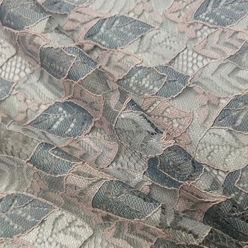 Lace Fabric Leaf Cutwork Nylon for Women's Wear Wholesale Supplier 6