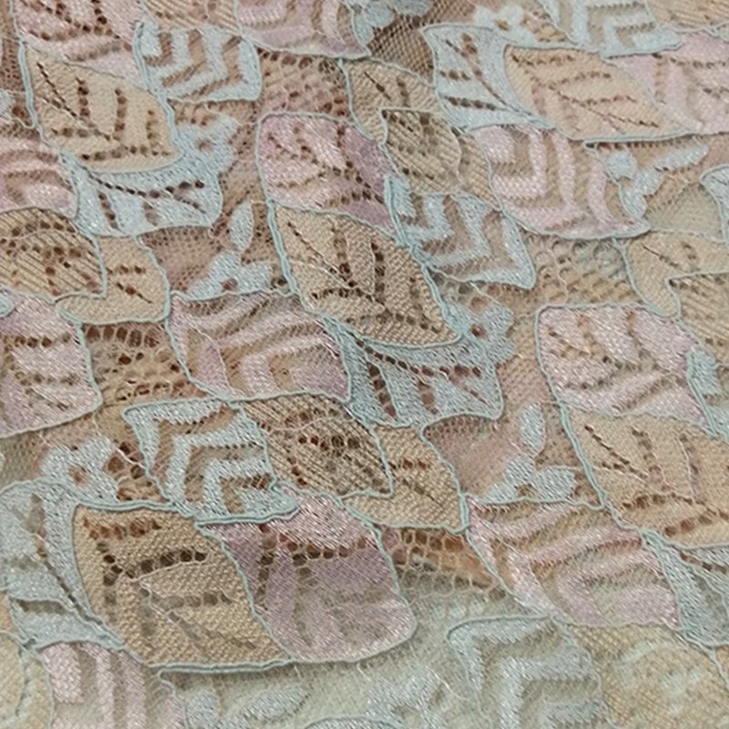 Lace Fabric Leaf Cutwork Nylon for Women's Wear Wholesale Supplier 7