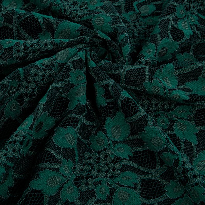 Dress Peacock Cutwork Nylon Lace Fabric for Women's Wear Wholesale Sup