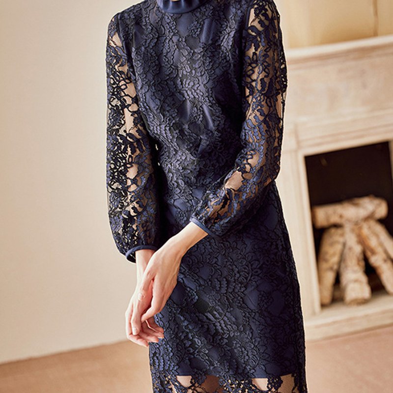 Dress Women's Nylon Warp Knit Lace Fabric for Women's Wear Wholesale S
