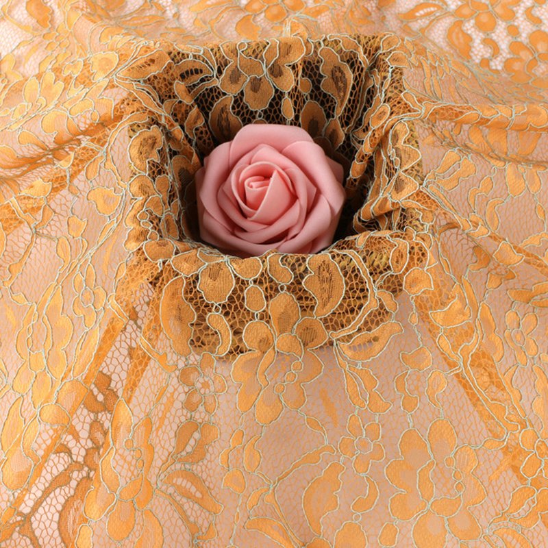 Dress Lace Trim Nylon Warp Knit Lace Fabric for Women's Wear Wholesale