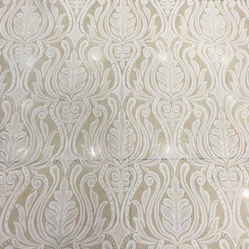 Lace Fabric Placement Polyester Warp Knit for Women's Wear Wholesale S