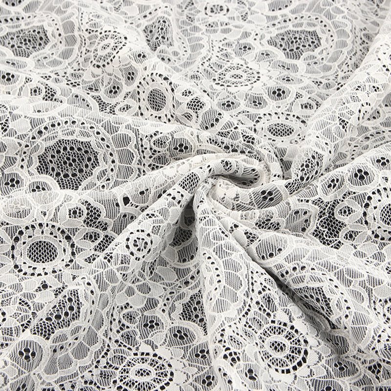 Lace Fabric Dress Cutwork Nylon Warp Knit for Women's Wear Wholesale S