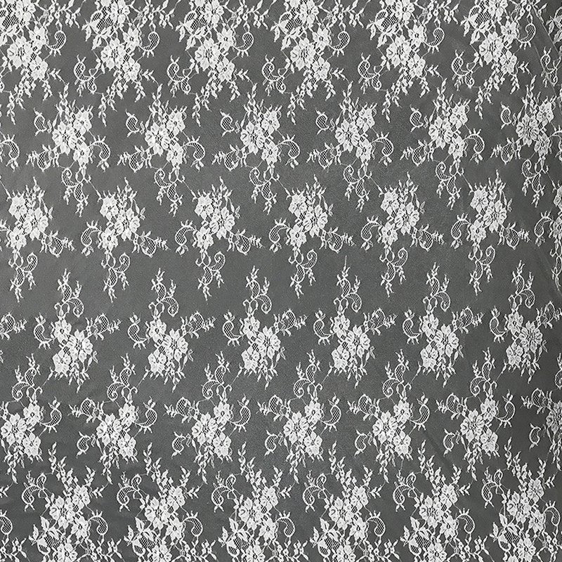 Lace Trim Eyelash Cutwork Polyester Lace Fabric for Apparel Wholesale